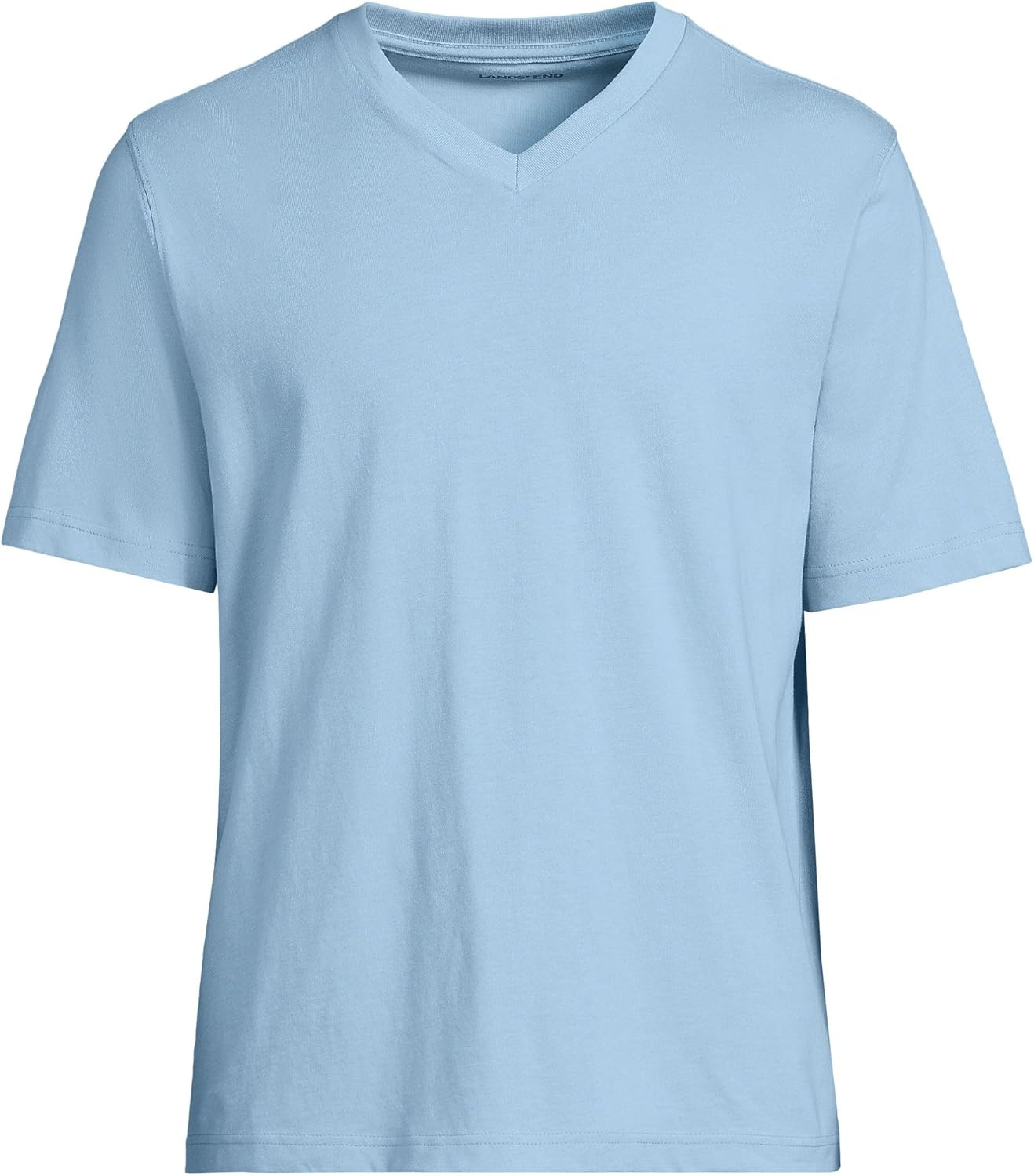 image:imageLands End Mens SuperT Short Sleeve VNeck TShirtOasis Blue