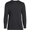 Lands’ End Men’s Long Sleeve American-Grown Supima Cotton Tee(Black)