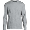 Lands’ End Men’s Long Sleeve American-Grown Supima Cotton Tee(Gray Marble Heather)
