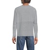 Lands’ End Men’s Long Sleeve American-Grown Supima Cotton Tee(Radiant Navy Double Stripe)