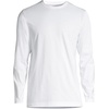 Lands’ End Men’s Long Sleeve American-Grown Supima Cotton Tee(White)