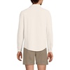 Lands’ End Men’s Long Sleeve Knit Travel Kit Oxford Shirt(Ivory Latte Birdseye)