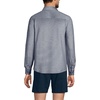 Lands’ End Men’s Long Sleeve Knit Travel Kit Oxford Shirt(Radiant Navy Birdseye)