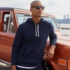 Lands’ End Men’s Long Sleeve Serious Sweats Pullover Hoodie(Radiant Navy)