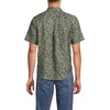 Lands’ End Men’s Traditional Fit Short Sleeve Linen Shirt(Forest Moss Palms)