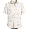 Lands’ End Men’s Traditional Fit Short Sleeve Linen Shirt(Ivory Italia)