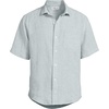 Lands’ End Men’s Traditional Fit Short Sleeve Linen Shirt(Pale Eucalyptus)