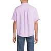 Lands’ End Men’s Traditional Fit Short Sleeve Linen Shirt(Pale Whisper Lilacs)