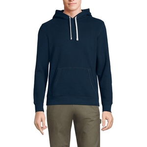 Lands’ End Men’s Long Sleeve Serious Sweats Pullover Hoodie(Radiant Navy)