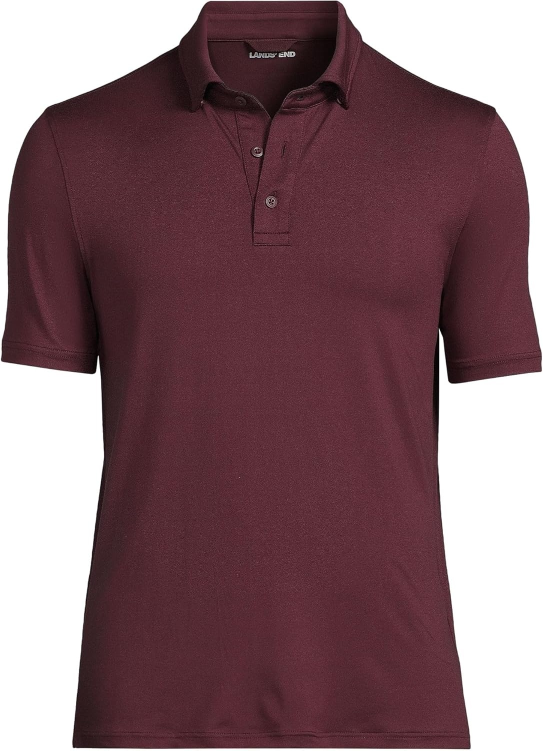 image:imageLands End Mens Tall Short Sleeve Cooling Performance PoloLush Burgundy