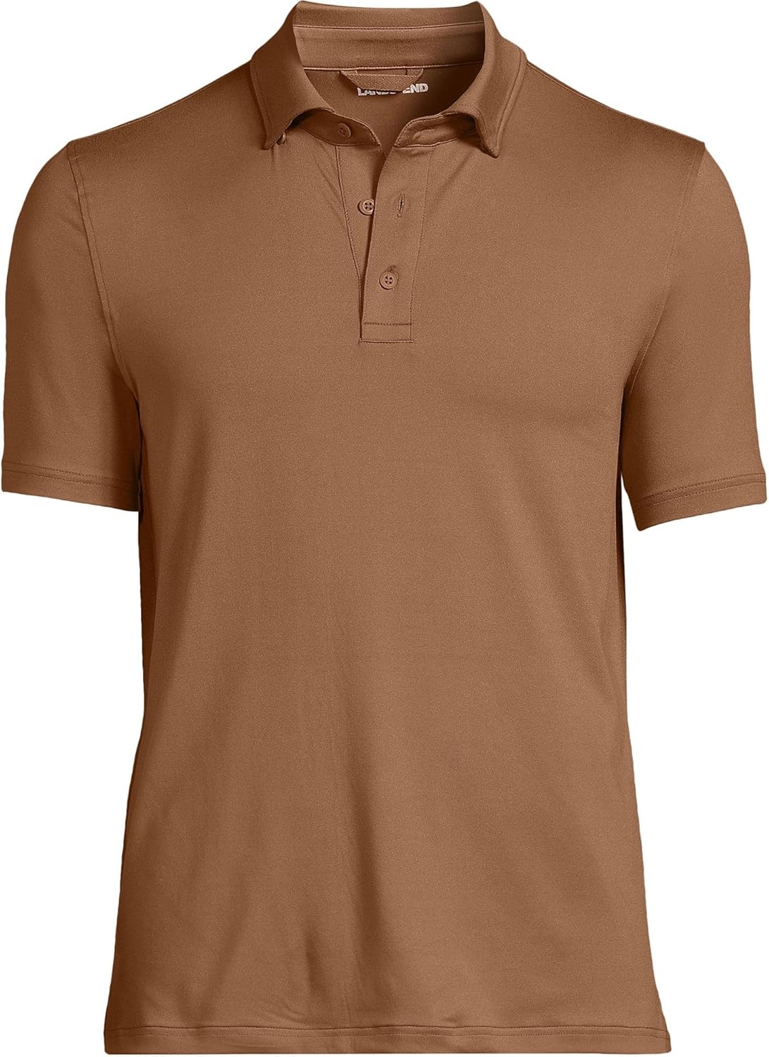 image:imageLands End Mens Tall Short Sleeve Cooling Performance PoloMaple Toffee