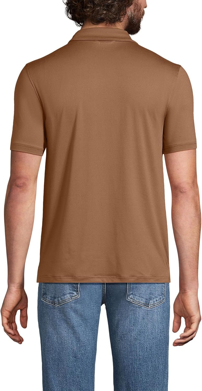 image:imageLands End Mens Tall Short Sleeve Cooling Performance PoloMaple Toffee