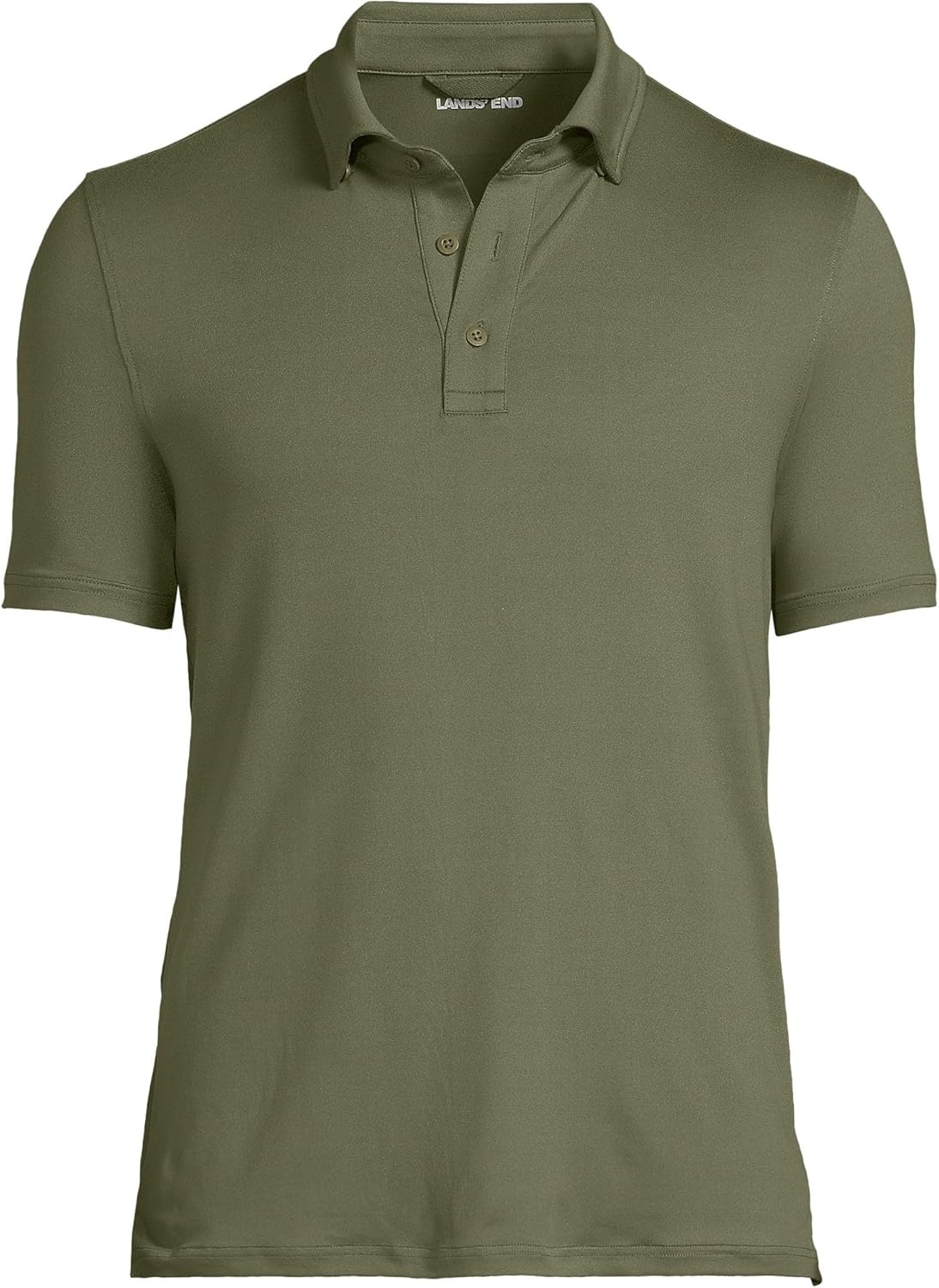 image:imageLands End Mens Tall Short Sleeve Cooling Performance PoloRiver Stone Green