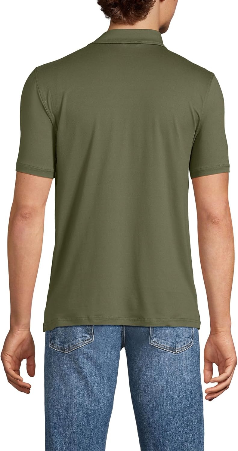 image:imageLands End Mens Tall Short Sleeve Cooling Performance PoloRiver Stone Green
