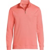 Lands’ End Men’s Long Sleeve Travel Kit Pique Quarter Zip(Coral Clay)