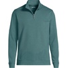 Lands’ End Men’s Long Sleeve Travel Kit Pique Quarter Zip(Tourmaline)