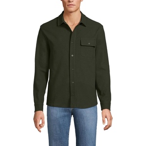 Lands’ End Men’s Long Sleeve Knit Workwear Waffle Shirt(Havana Brown)