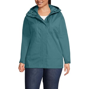 Lands’ End Women’s Waterproof Raincoat(Teal Pool)