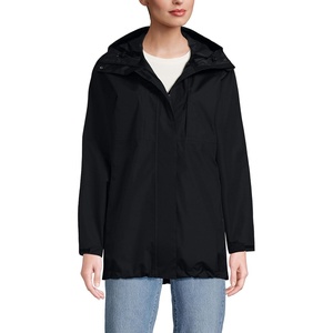Lands’ End Women’s Waterproof Raincoat(True Black)