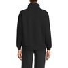 Lands’ End Women’s Serious Sweats Relaxed Quarter Zip Pullover Sweatshirt(Black)