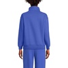 Lands’ End Women’s Serious Sweats Relaxed Quarter Zip Pullover Sweatshirt(Blue Breeze)