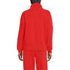Lands’ End Women’s Serious Sweats Relaxed Quarter Zip Pullover Sweatshirt(Coral Red)