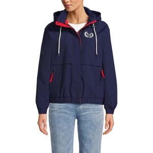 Lands’ End Women’s Squall Full Zip Jacket(Navy/Compass Red)