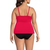 Lands’ End Women’s Chlorine Resistant Plunge X-Back Tankini Swimsuit Top(Strawberry)