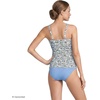 Lands’ End Women’s Chlorine Resistant Plunge X-Back Tankini Swimsuit Top(White/Lilac Multi Ditsy Floral)