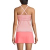 Lands’ End Women’s Chlorine Resistant Plunge X-Back Tankini Swimsuit Top(Wood Lily Mini Stripe)