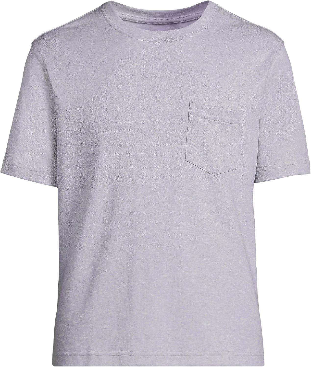 image:imageLands End Mens Short Sleeve AmericanGrown Supima Cotton Tee with PocketFrench Purple Heather