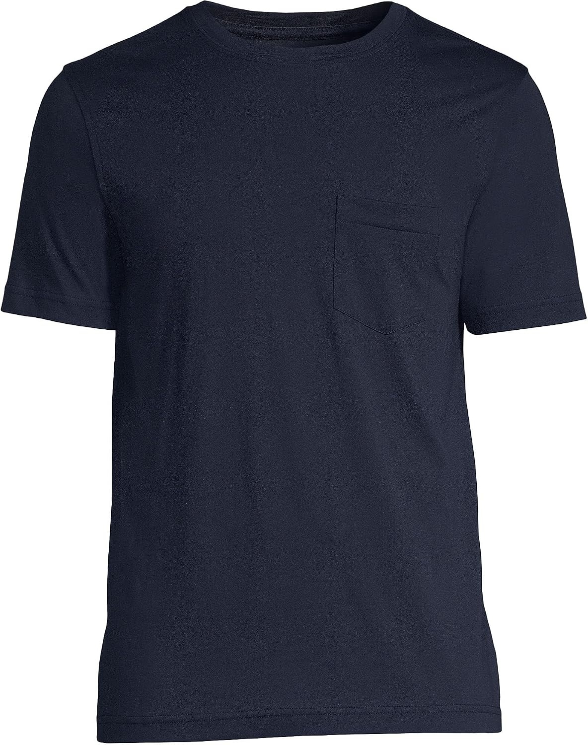 image:imageLands End Mens Short Sleeve AmericanGrown Supima Cotton Tee with PocketRadiant Navy