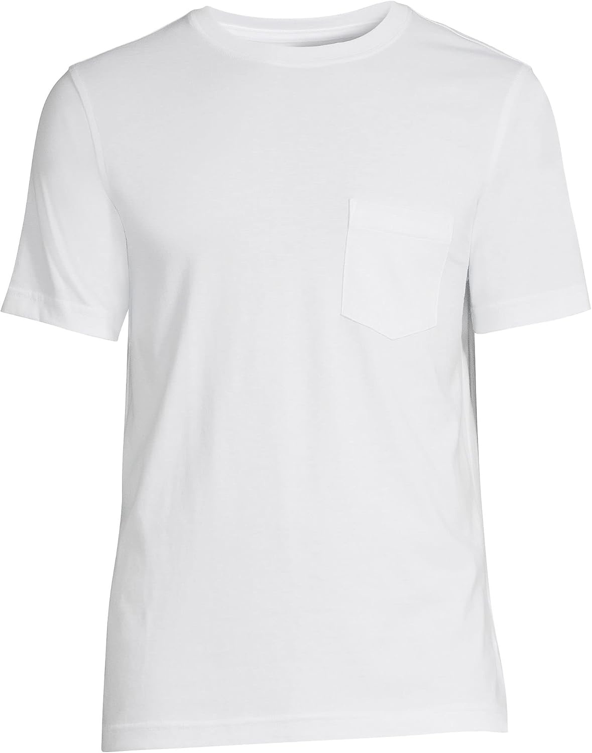 image:imageLands End Mens Short Sleeve AmericanGrown Supima Cotton Tee with PocketWhite