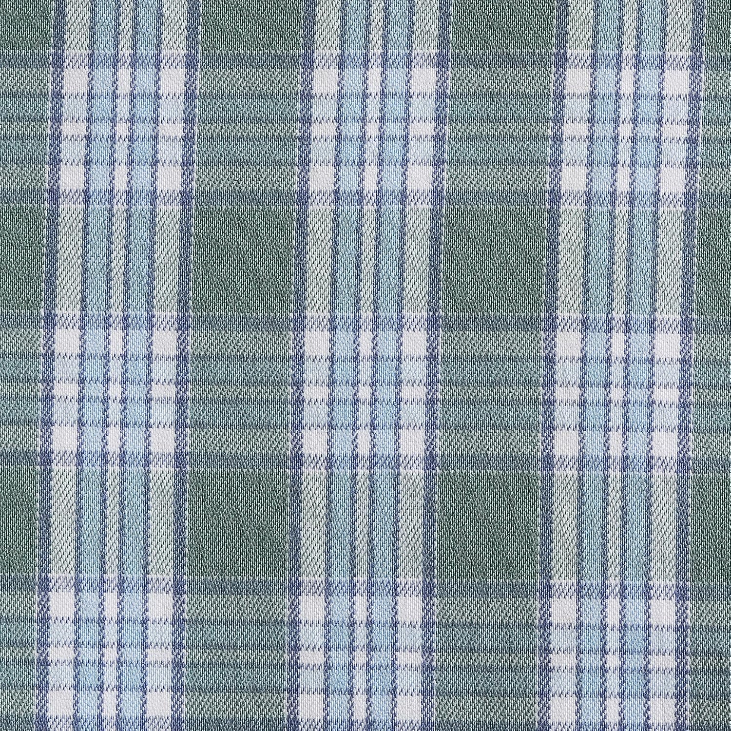 image:imageLands End Mens Traditional Fit Short Sleeve Travel Kit ShirtEucalyptusWhite Plaid