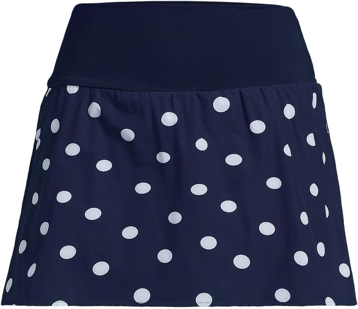 image:imageLands End Womens Pinchless Mini Swim SkortDeep Sea Navy Polka Dot