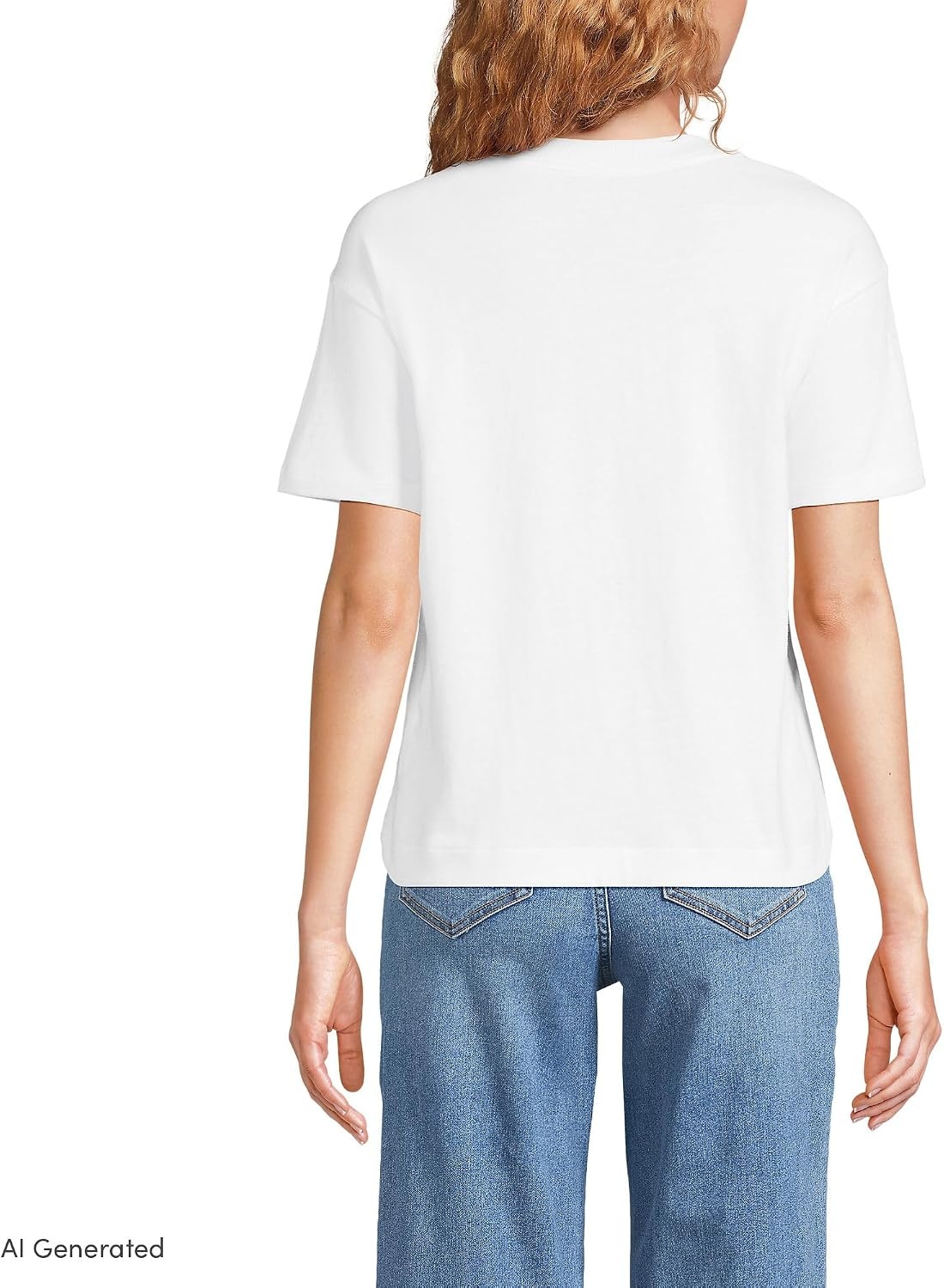 image:imageLands End Womens Short Sleeve Mariner TShirtWhite