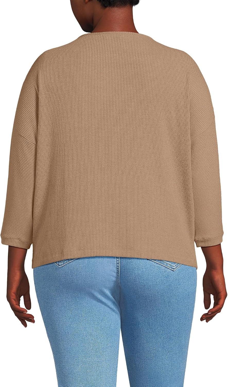 image:imageWomens 34 Sleeve Cozy Rib Dolman ShirtCoriander Heather