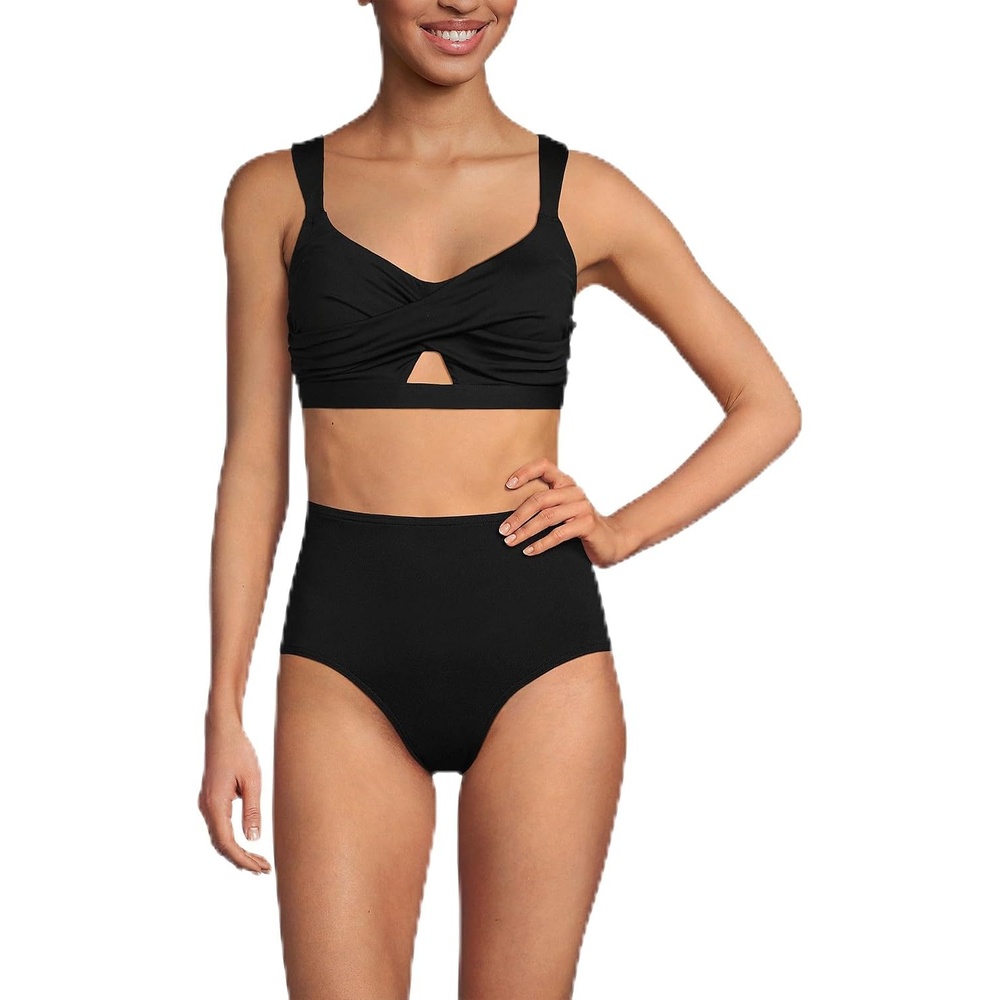 image:imageLands End Womens Twist Front Bikini TopBlack