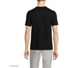 Lands’ End Men’s Short Sleeve American-Grown Supima Cotton Tee with Pocket(Black)