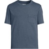 Lands’ End Men’s Short Sleeve American-Grown Supima Cotton Tee with Pocket(Dusk Indigo Heather)