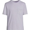 Lands’ End Men’s Short Sleeve American-Grown Supima Cotton Tee with Pocket(French Purple Heather)