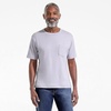 Lands’ End Men’s Short Sleeve American-Grown Supima Cotton Tee with Pocket(French Purple Heather)