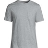 Lands’ End Men’s Short Sleeve American-Grown Supima Cotton Tee with Pocket(Gray Marble Heather)