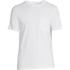 Lands’ End Men’s Short Sleeve American-Grown Supima Cotton Tee with Pocket(White)