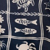 Lands’ End Men’s Short Sleeve Camp Collar Hawaiian Shirt(Deep Sea Navy/Fish)