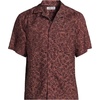 Lands’ End Men’s Short Sleeve Camp Collar Hawaiian Shirt(Earthen Clay Palms)