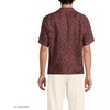 Lands’ End Men’s Short Sleeve Camp Collar Hawaiian Shirt(Earthen Clay Palms)