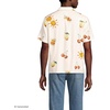Lands’ End Men’s Short Sleeve Camp Collar Hawaiian Shirt(Ivory/Cocktail)