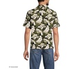 Lands’ End Men’s Short Sleeve Camp Collar Hawaiian Shirt(Vintage Lime/Ivory Floral)