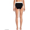 Lands’ End Women’s Chlorine Resistant Reversible Ultra High Leg High Waisted Bikini Swim Bottoms(Black/Egret Floral Shadow)